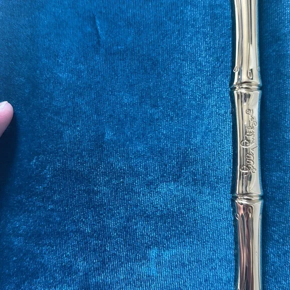 Lilly Pulitzer Velvet Clutch with Gold Bamboo closure - Picture 5 of 7